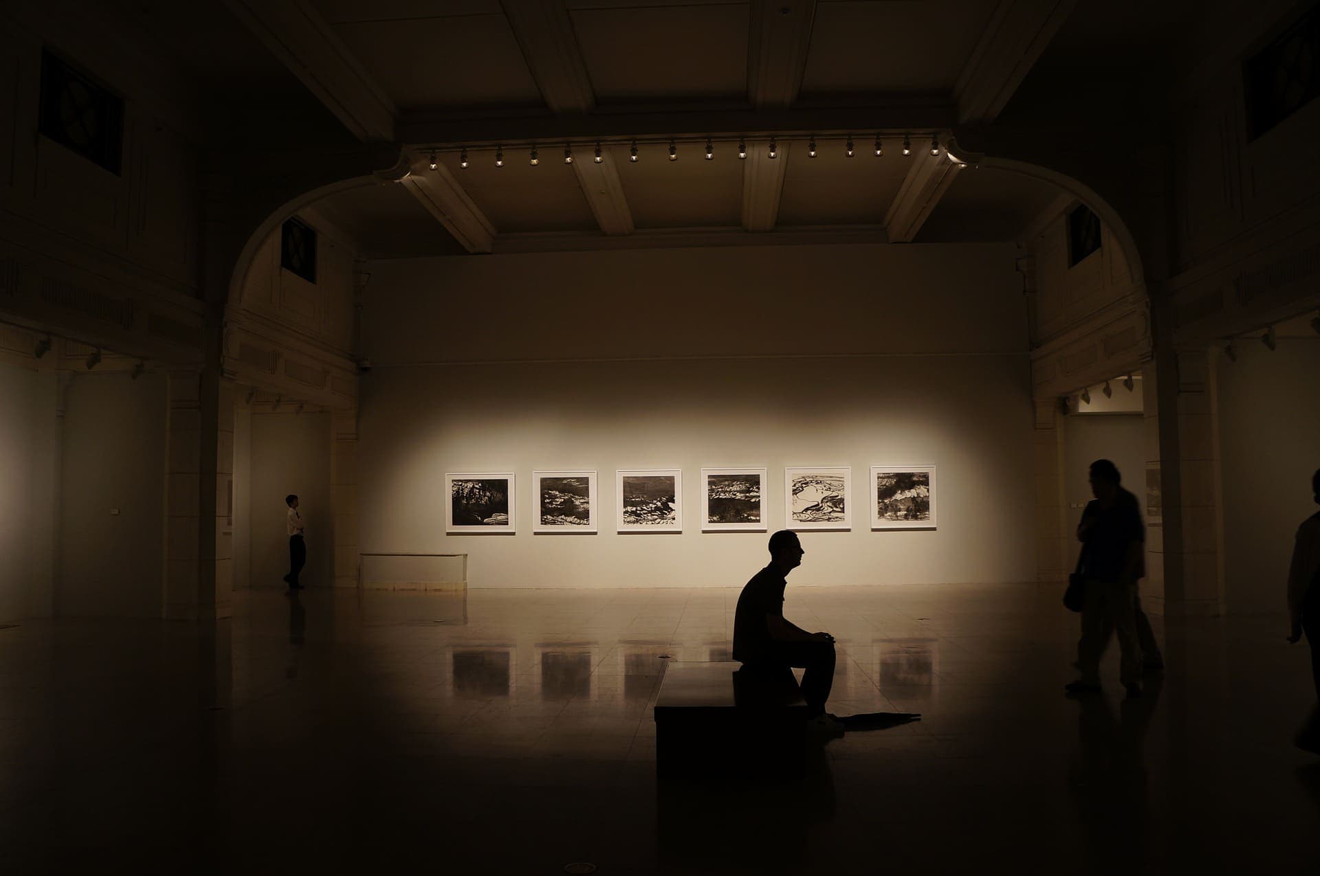 Gallery exhibition of silk artwork