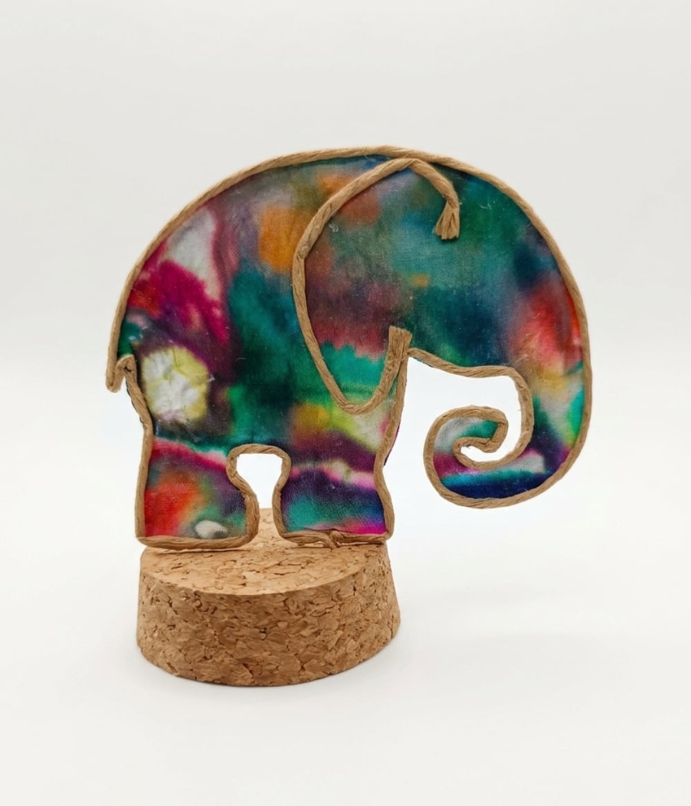 Colourful Elephant Sculpture — handmade sculpture by Anoush Waddington