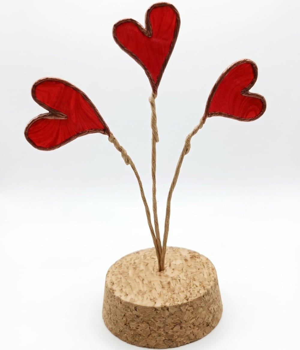 Three Hearts Sculpture — handmade sculpture by Anoush Waddington