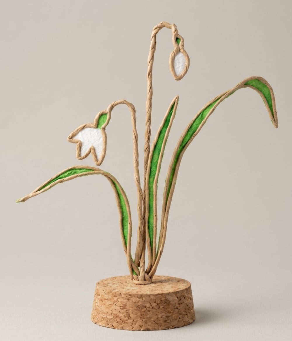 Snowdrop Flower Sculpture — handmade sculpture by Anoush Waddington