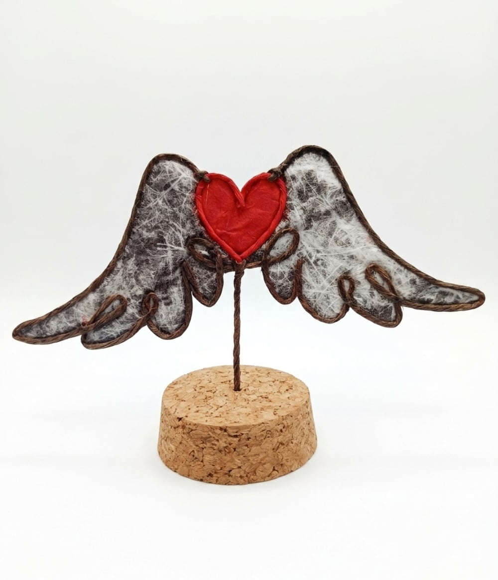 Winged Heart Sculpture — handmade sculpture by Anoush Waddington