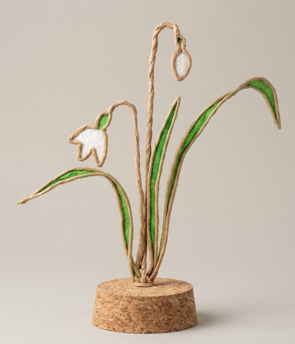 Snowdrop Flower Sculpture — handmade sculpture by Anoush Waddington
